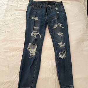a.n.a Distressed Blue Jeans